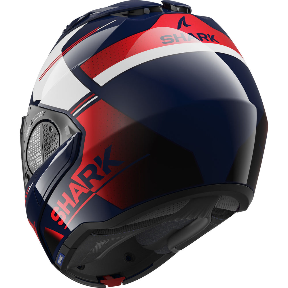 Shark Evo-GT Tekline Black Anthracite Red Flip Front Motorcycle Helmet & Visor