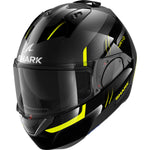 Shark Evo-ES Kryd Anthracite Black Yellow Flip Front Motorcycle Helmet & Visor