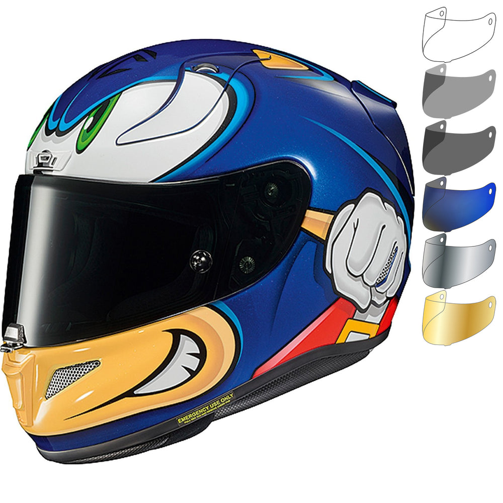 hjc character helmet HJC RPHA 11 Sonic the Hedgehog Motorcycle Helmet & Visor (Blue / 55-56cm