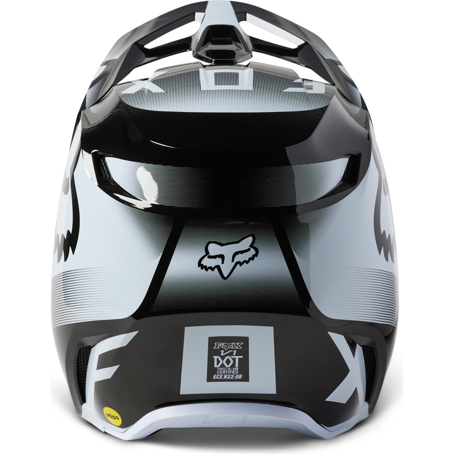 Fox Racing 2023 V1 Leed Black White Motocross Helmet – Ghostbikes
