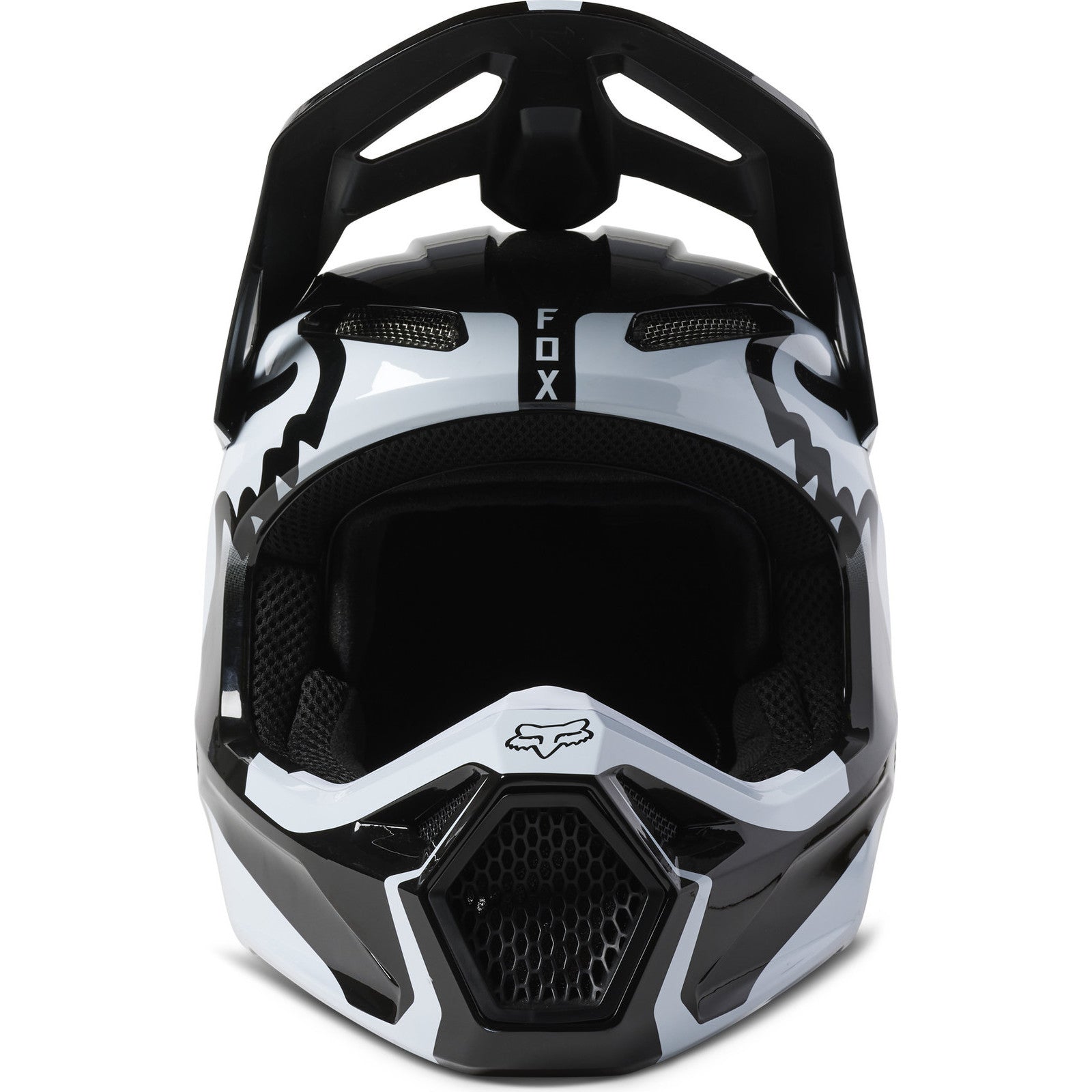 Fox Racing 2023 V1 Leed Black White Motocross Helmet – Ghostbikes