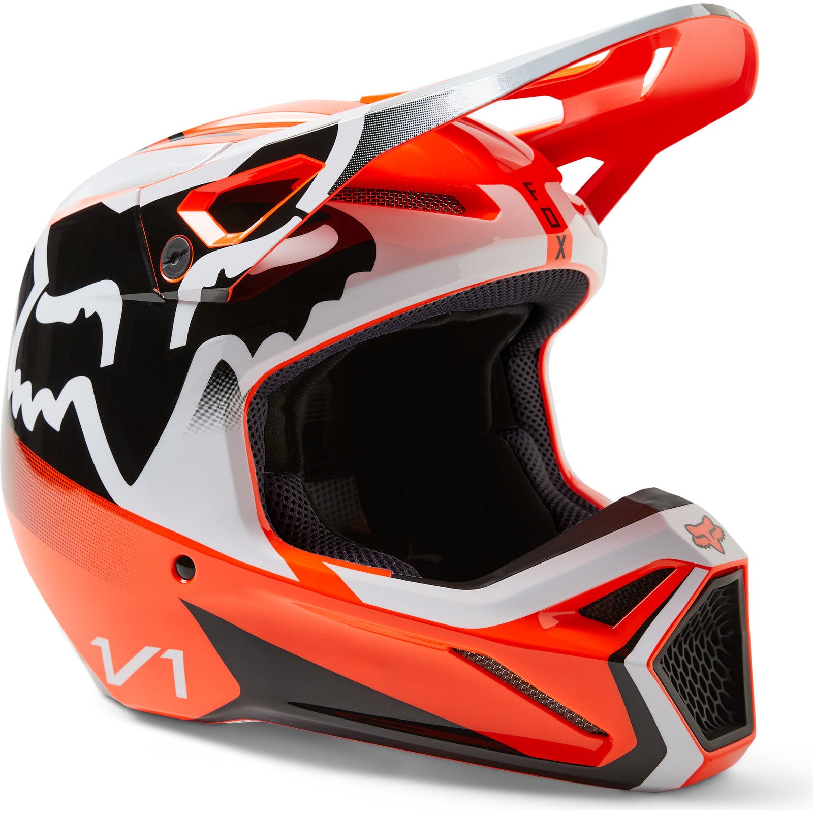 Fox Racing 2023 V1 Leed Flo Orange Motocross Helmet – Ghostbikes