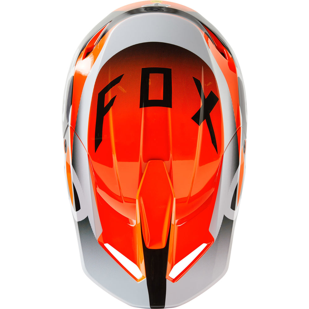 Fox Racing 2023 V1 Leed Flo Orange Motocross Helmet