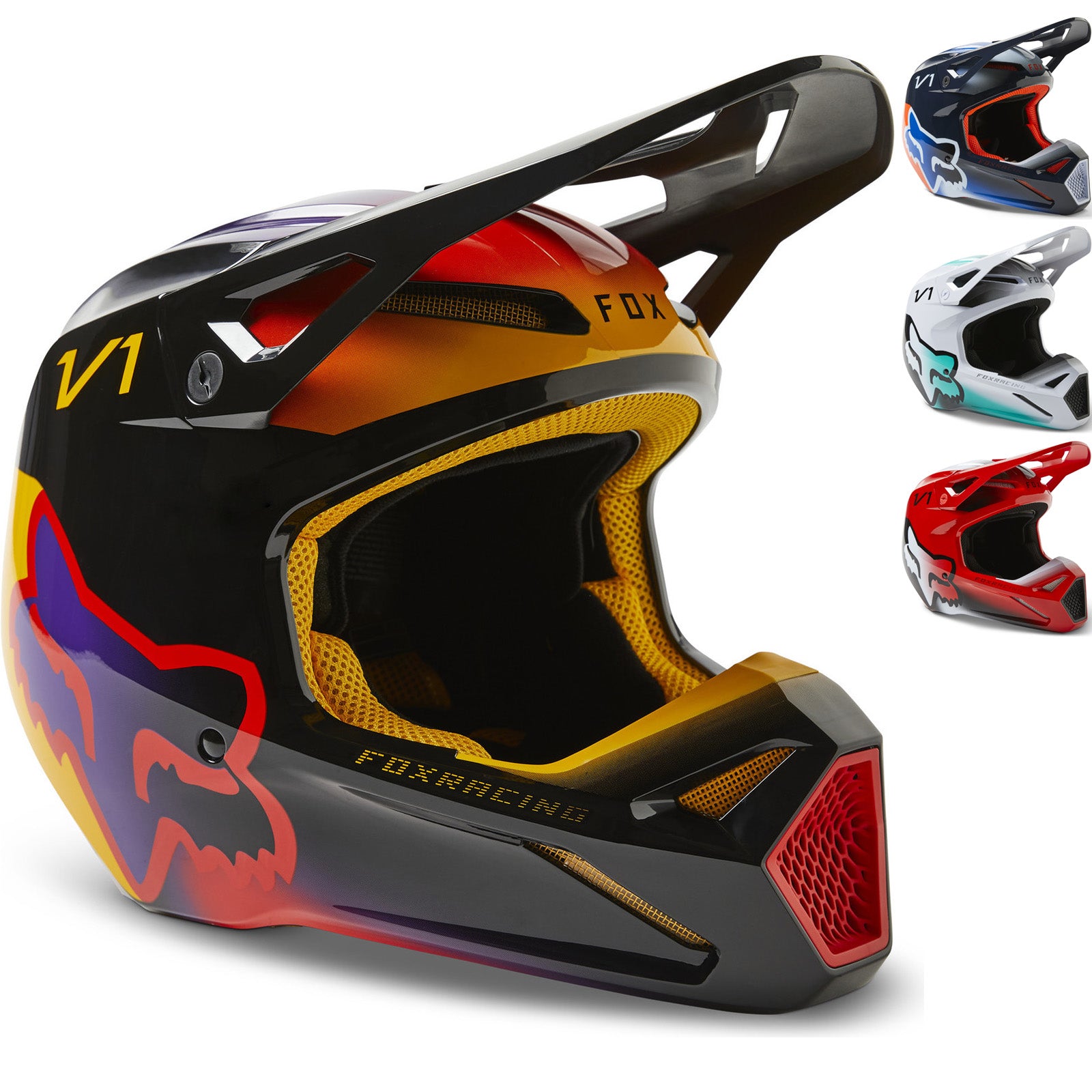 Fox Racing 2023 V1 Toxsyk Motocross Helmet – Ghostbikes
