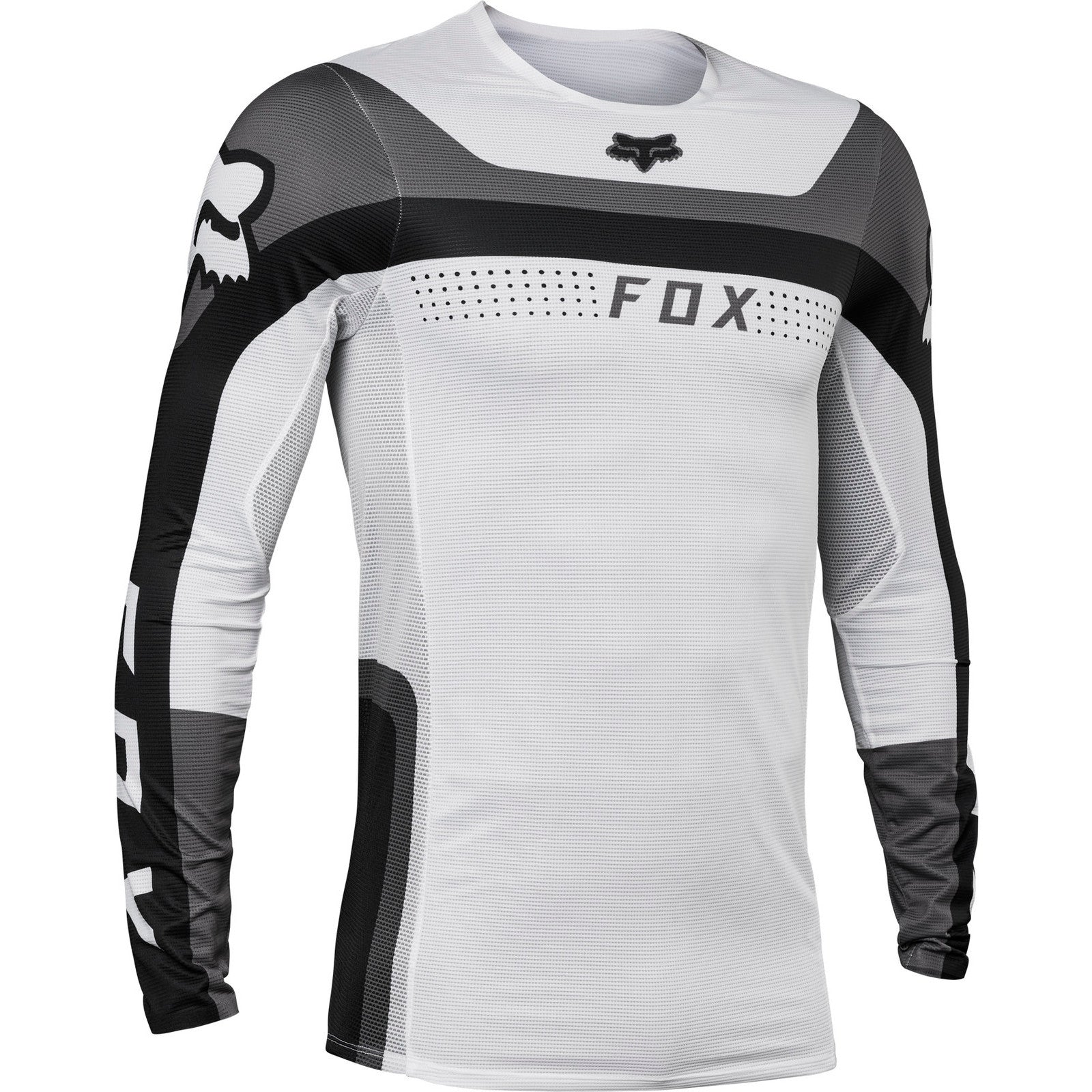 FOX ホワイト　ブラック　ウェア Fox Racing 2023 Flexair Efekt Black White Motocross Jersey