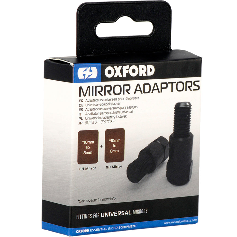 Oxford Motorcycle Mirror Adaptors M10 to M8 Reverse & M10 to M8 (OX580)