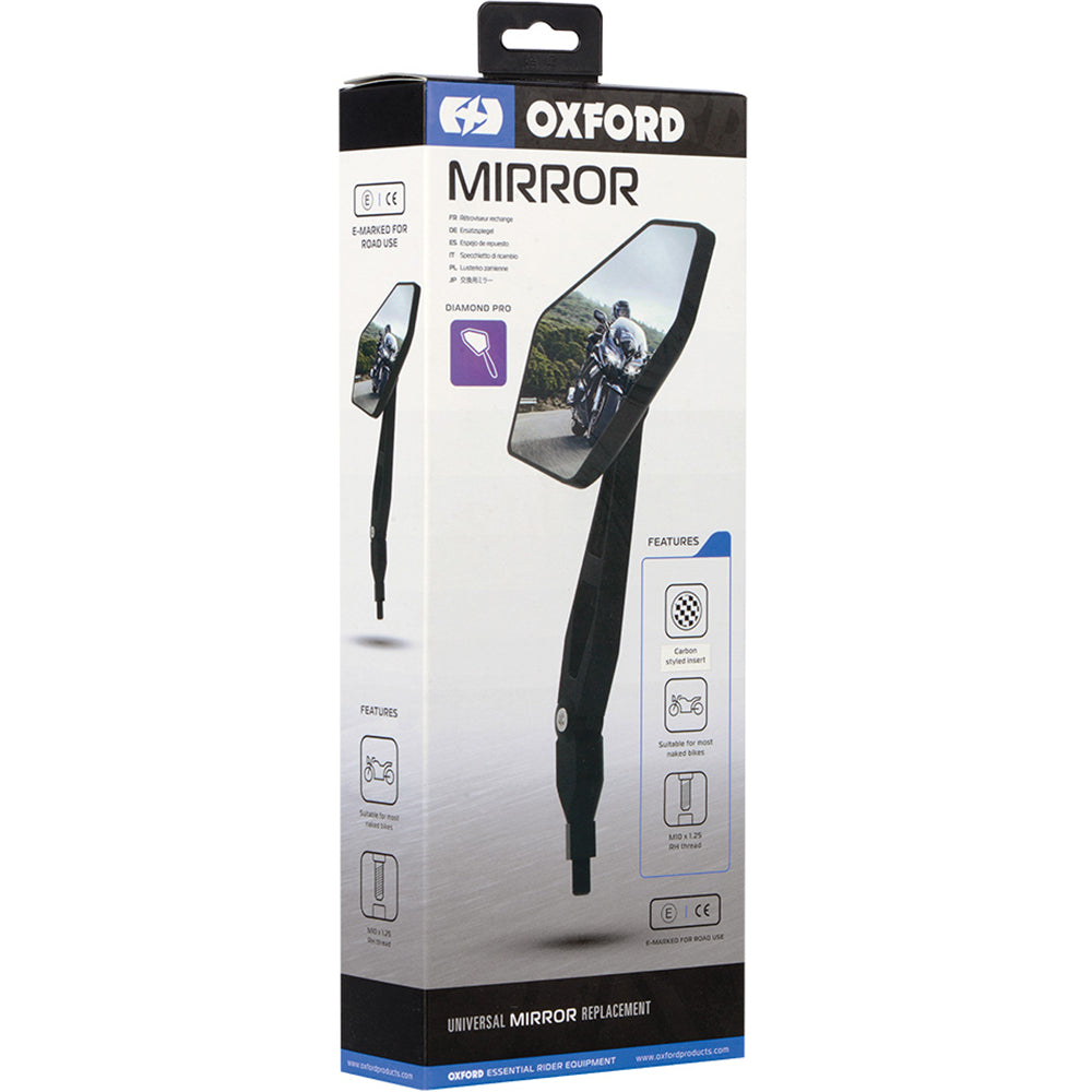 Oxford Diamond Pro Universal Naked Bike Mirror (OX154)