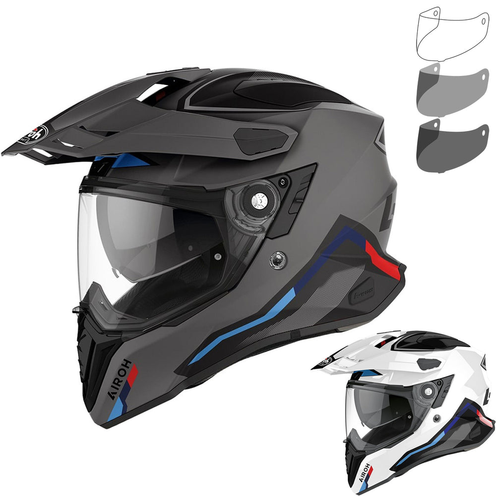 airoh dual sport helmet Airoh Commander Factor Dual Sport Helmet & Visor – Ghostbikes
