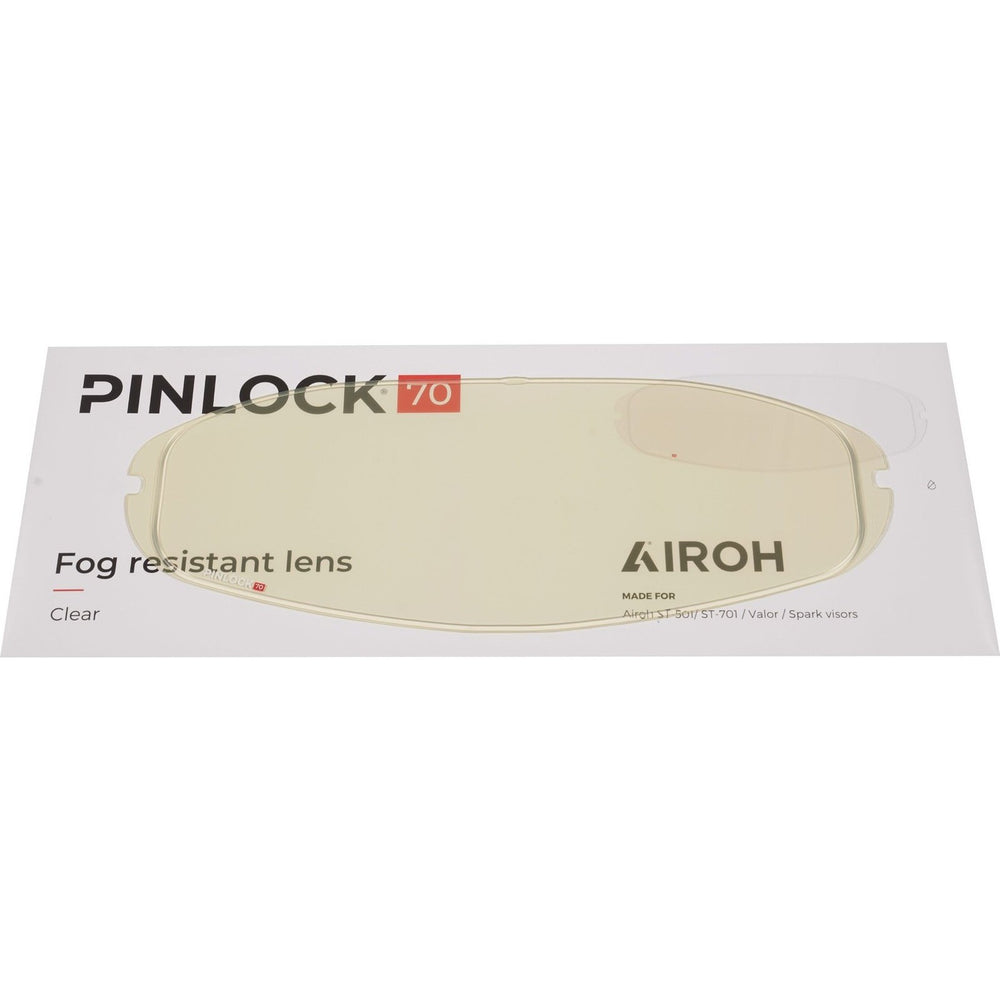 Pinlock 70 Max Vision Anti-Fog Insert Lens For Airoh Valor/Spark/ST-501/ST-701 - Clear [001389 / DKS169]