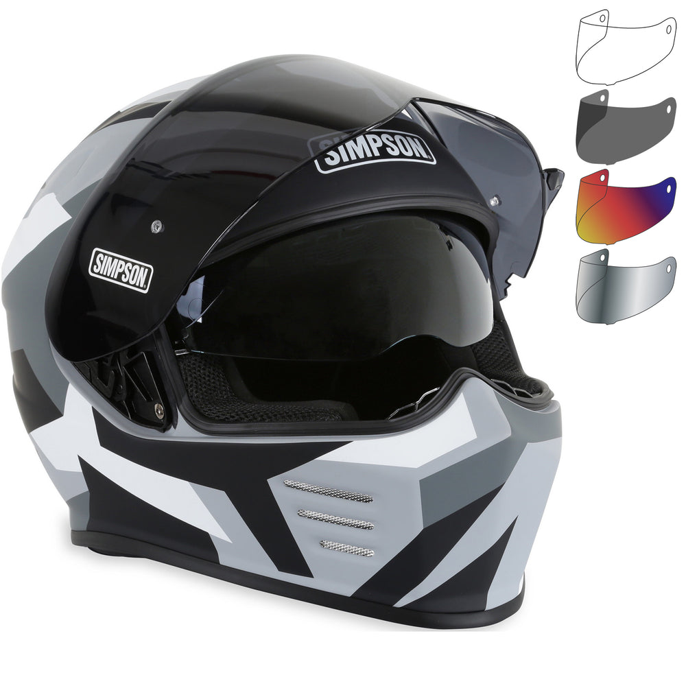 eddie brock motorcycle helmet Simpson Venom Have Blue Motorcycle Helmet & Visor – Ghostbikes