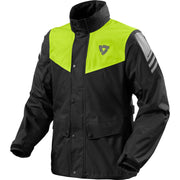 Rev It Nitric 4 H2O Motorcycle Rain Jacket S Black Neon Yellow