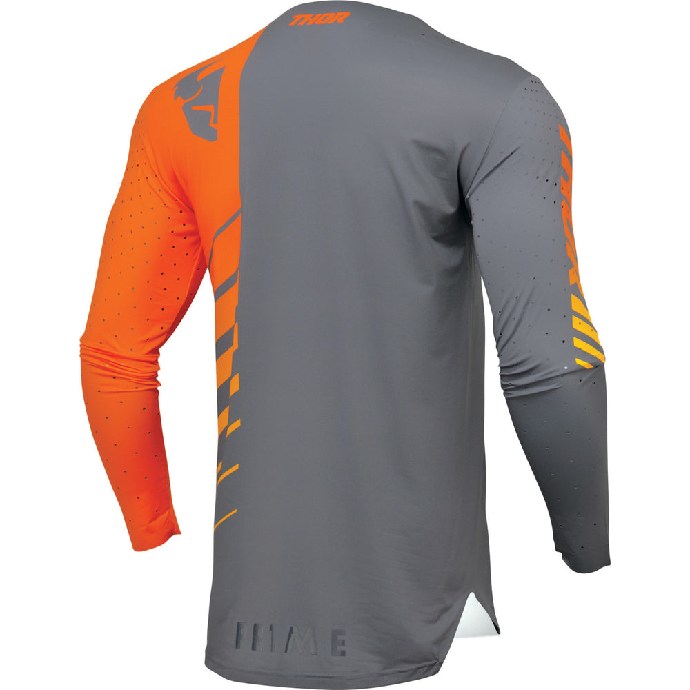 Thor Prime Analog 2024 Motocross Jersey & Pants Charcoal Orange Kit
