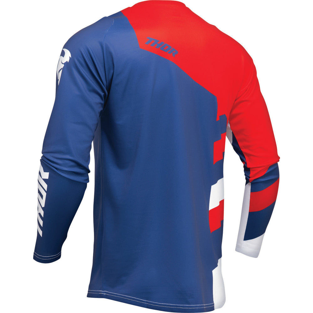 Thor Sector Checker 2024 Motocross Jersey & Pants Navy Red Kit