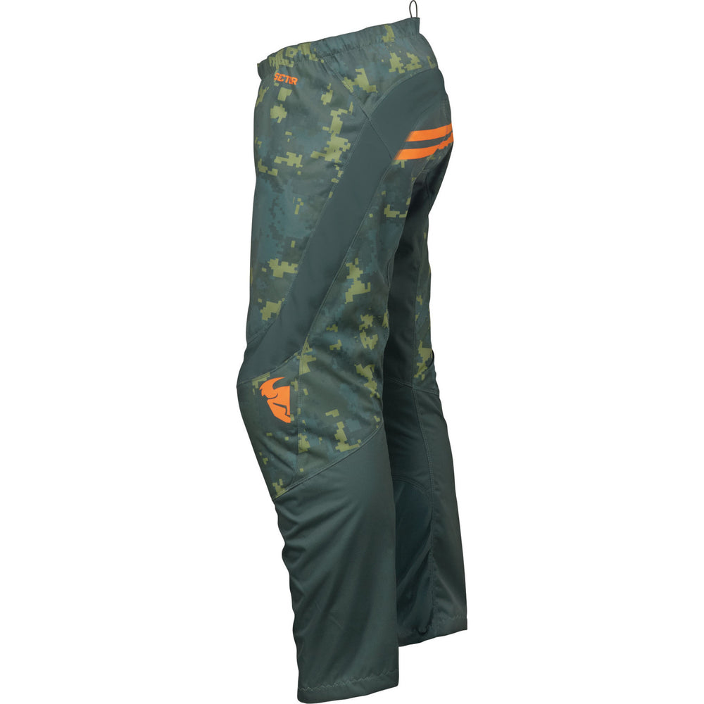 Thor Sector Digi 2024 Motocross Jersey & Pants Forest Green Camo Kit