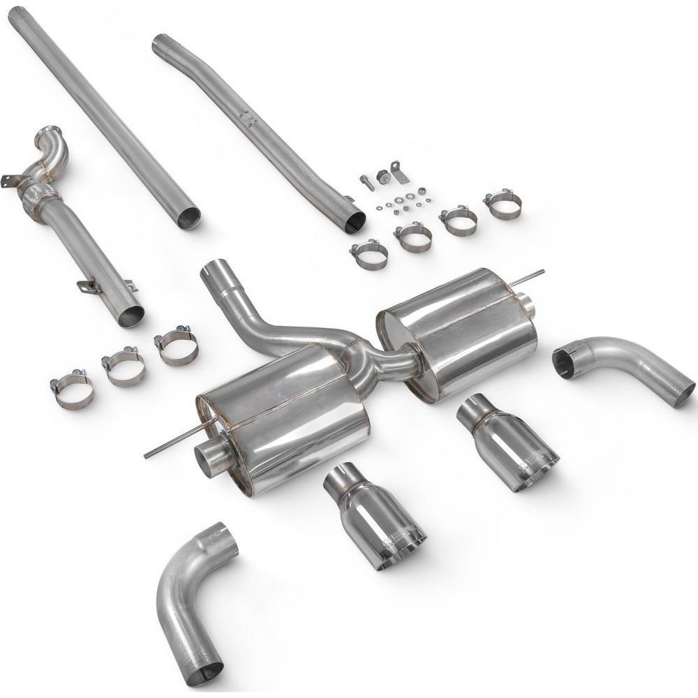 Scorpion Car Exhaust Cat-Back System (Non-Resonated) Twin 100mm Polished Daytona for Mini Countryman R60 & Paceman R61 Cooper S All4 2010 - 2016