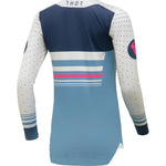Thor Prime Blaze 2024 Ladies Motocross Jersey & Pants Blue Steel Vintage White Kit