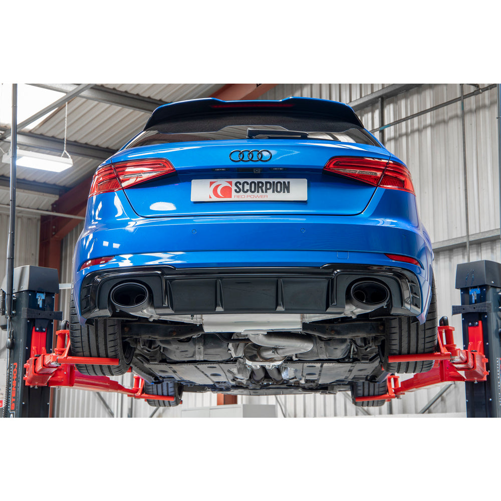 Scorpion Exhaust GPF-Back System (Resonated, Valved) Twin Carbon Ascari Evo - Audi RS3 8V Facelift (GPF & Non-GPF Models) 2017 - 2020