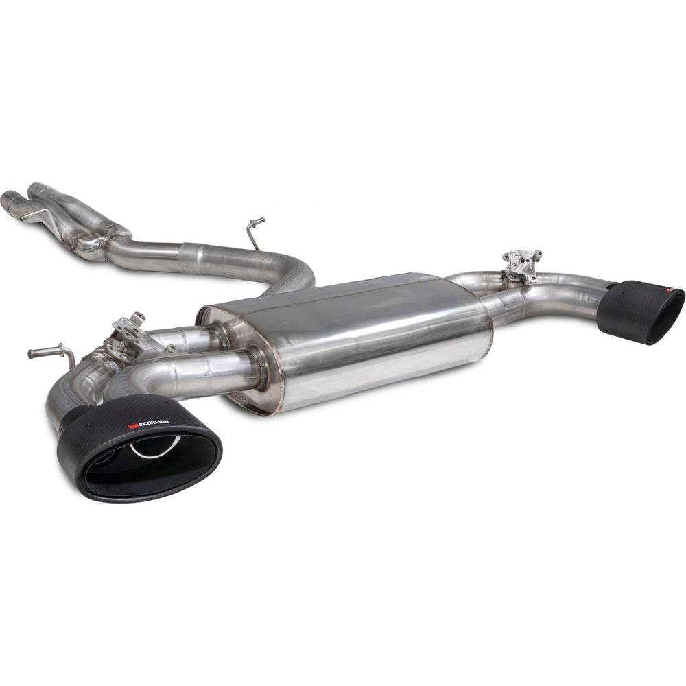 Scorpion Exhaust GPF-Back System (Non-Resonated, Valved) Twin Carbon Ascari Evo - Audi RS3 8V Facelift (GPF Model) 2017 - 2020