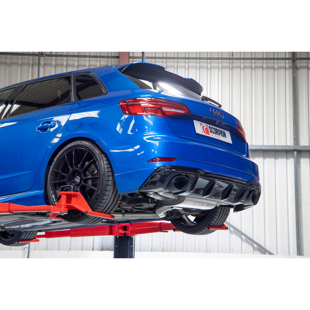 Scorpion Exhaust GPF-Back System (Non-Resonated, Valved) Twin Carbon Ascari Evo - Audi RS3 8V Facelift (GPF Model) 2017 - 2020