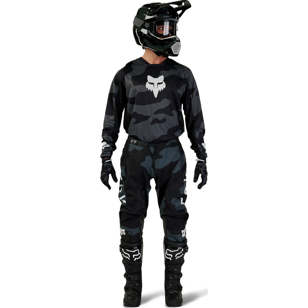 Fox Racing 2024 180 BNKR Motocross Jersey & Pants Black Camo Kit