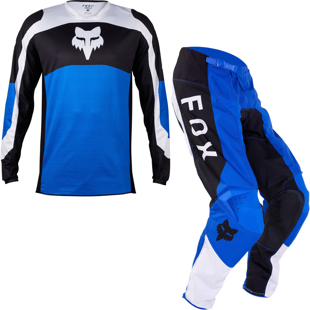 fox mx gear 2024 Fox Racing 2024 180 Nitro Motocross Jersey & Pants Blue Kit
