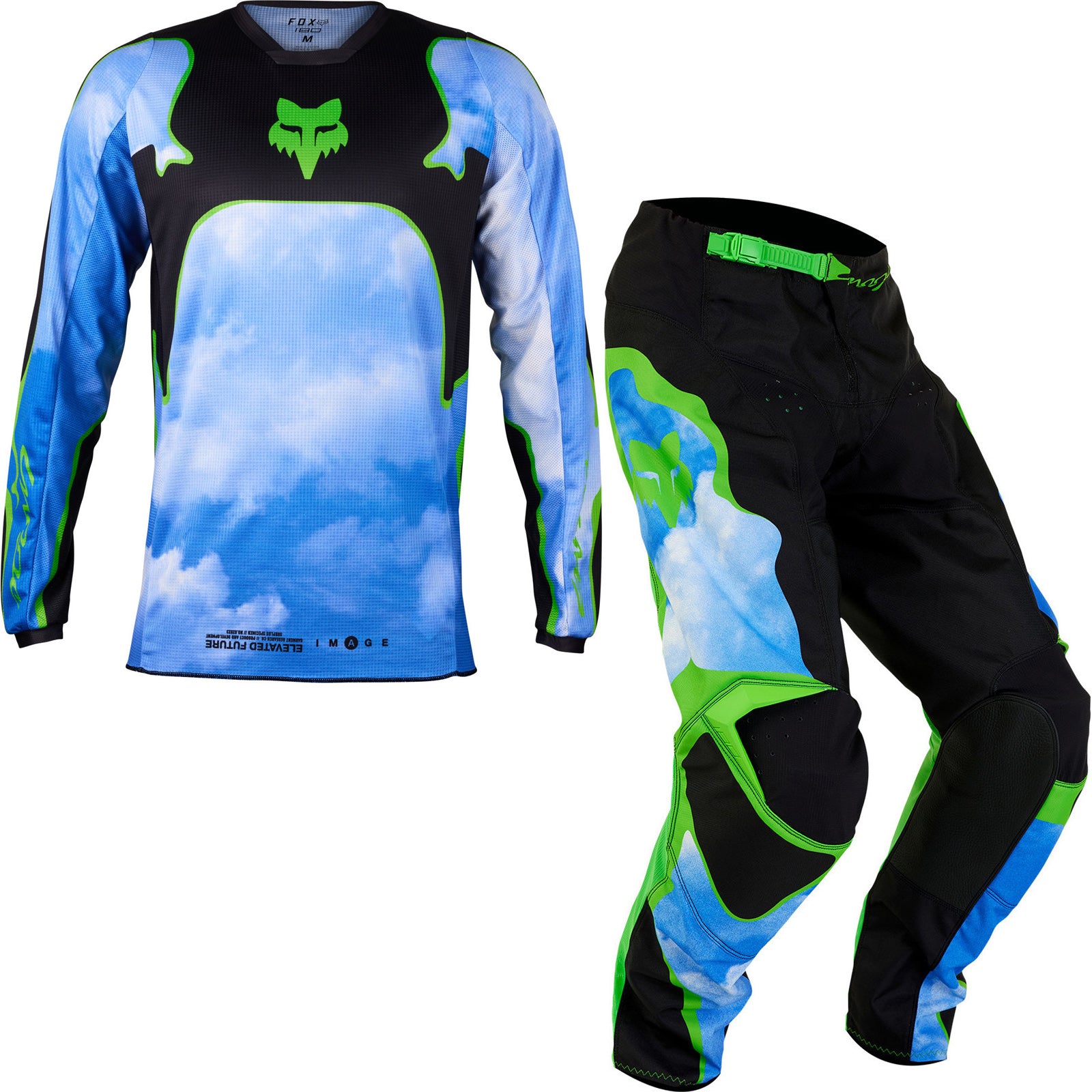 Fox Racing 2024 180 Atlas Motocross Jersey & Pants Black Green Kit ...
