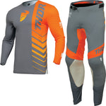 Thor Prime Analog 2024 Motocross Jersey & Pants Charcoal Orange Kit