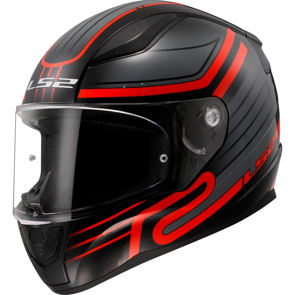 LS2 Gray Full Faces Helmets LS2 FF353 Rapid Glossy Black Full Face ...