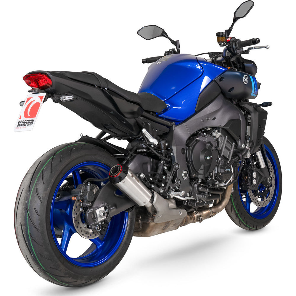 Scorpion Red Power Stainless Steel Slip-On Exhaust For Yamaha MT-10 2022-2025