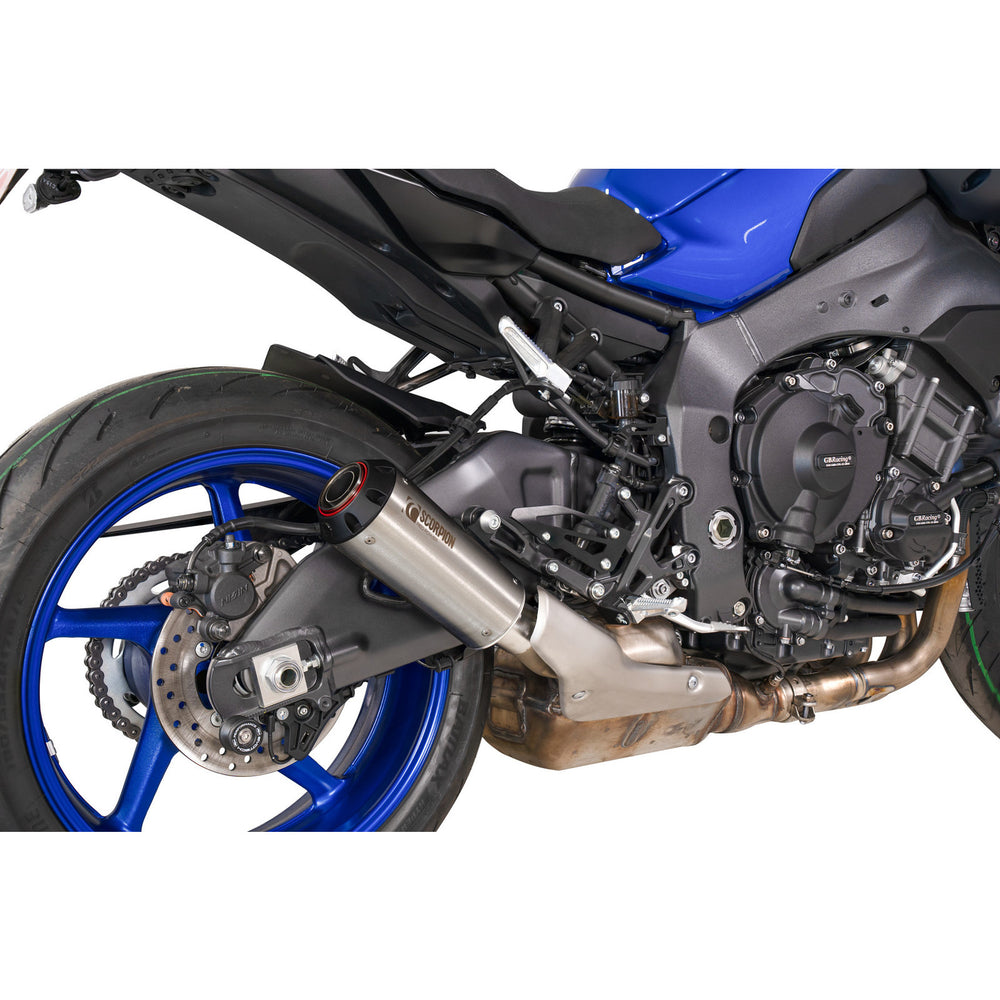 Scorpion Red Power Stainless Steel Slip-On Exhaust For Yamaha MT-10 2022-2025