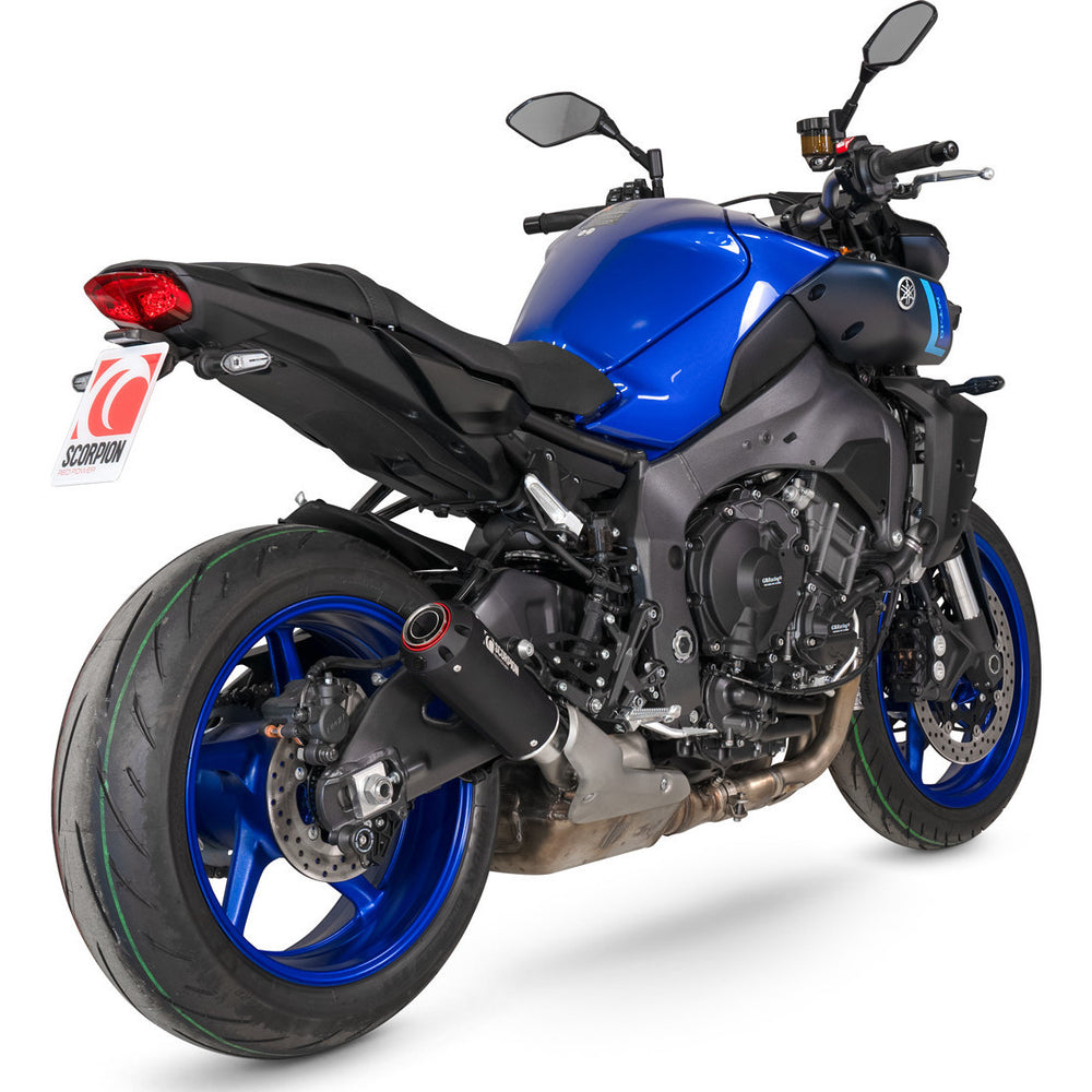 Scorpion Red Power Black Ceramic Slip-On Exhaust For Yamaha MT-10 2022-2025