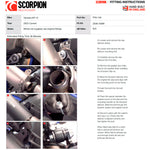 Scorpion Red Power Black Ceramic Slip-On Exhaust For Yamaha MT-10 2022-2025