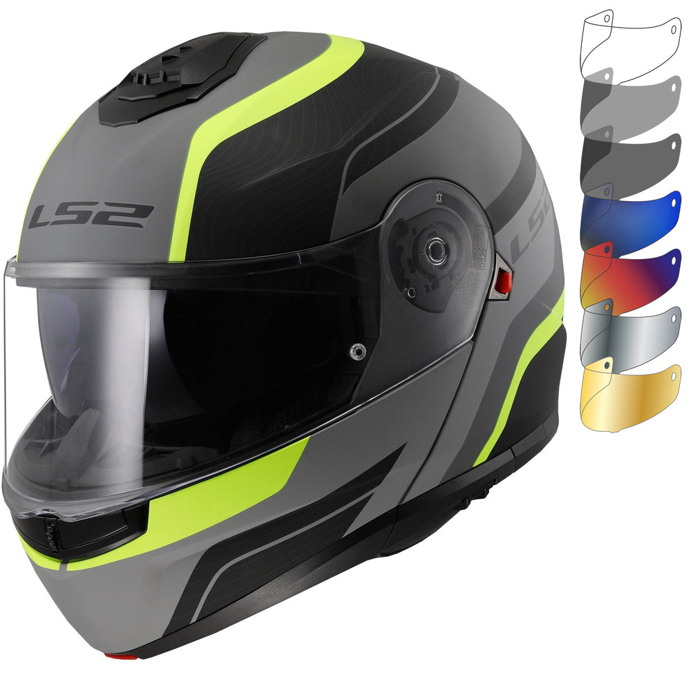 LS2 FF908 Strobe II Monza Flip Front Motorcycle Helmet Visor