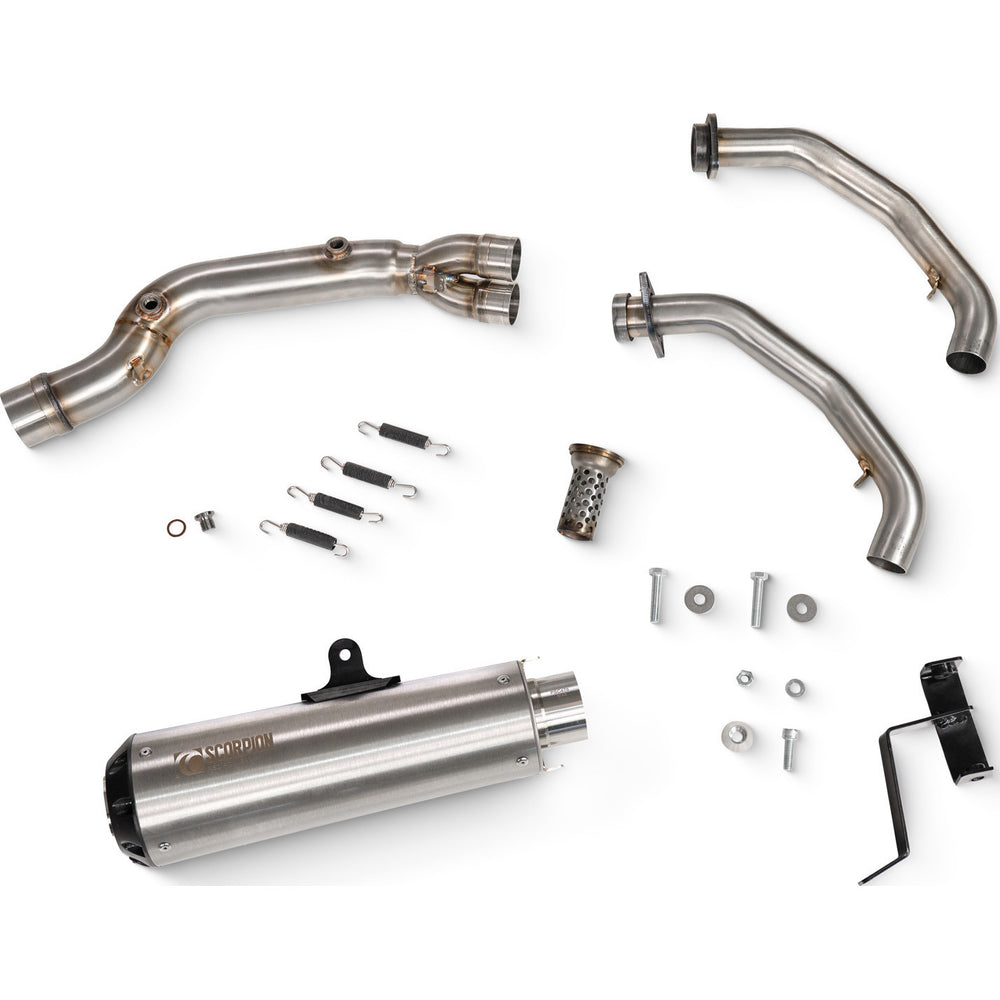 Scorpion Red Power Full System Stainless Steel Exhaust for Kawasaki Z650 2020 - 2023