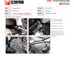 Scorpion Red Power Full System Stainless Steel Exhaust for Kawasaki Z650 2020 - 2023