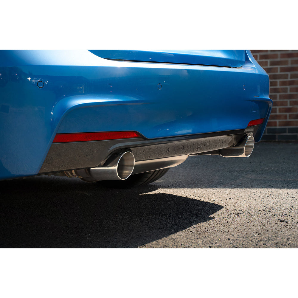 Scorpion Car Exhaust Cat-Back System (Non-Resonated) (Valved) Twin 90mm Polished Daytona for BMW 340i 15-18 & 440i 16-18