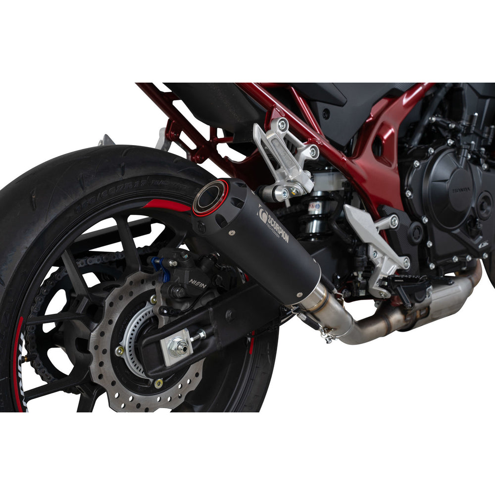 Scorpion Red Power Black Ceramic Slip-On Exhaust For Honda CB750 Hornet 2023