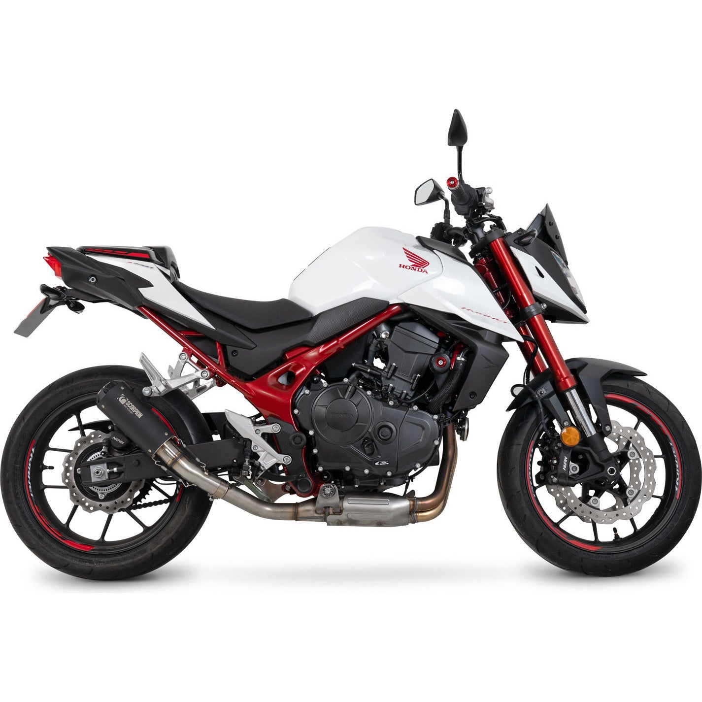Scorpion Red Power Black Ceramic Slip-On Exhaust For Honda CB750