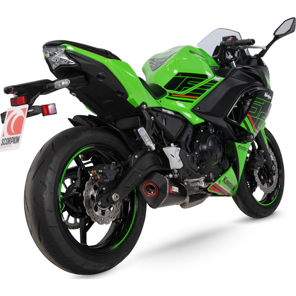 Scorpion Serket Taper Full System Carbon Fibre Exhaust for Kawasaki Ninja 650 2023