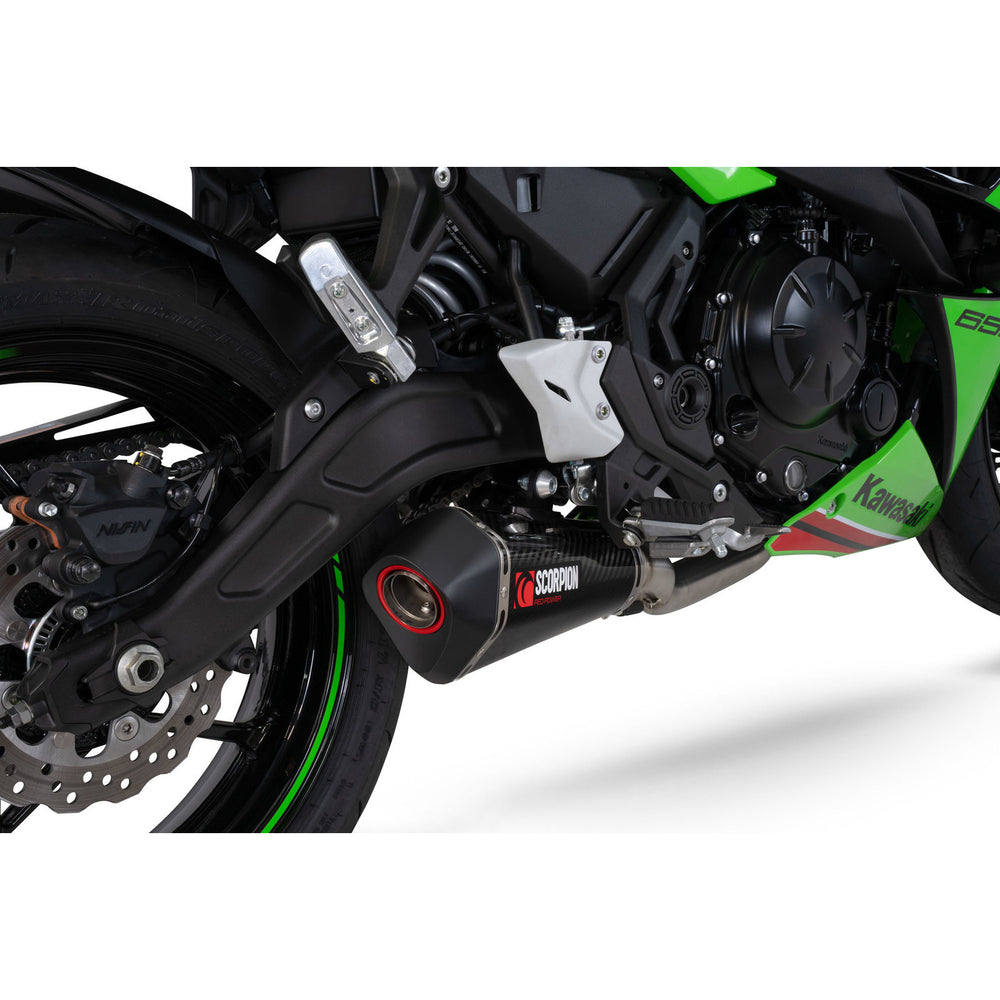 Scorpion Serket Taper Full System Carbon Fibre Exhaust for Kawasaki Ninja 650 2023