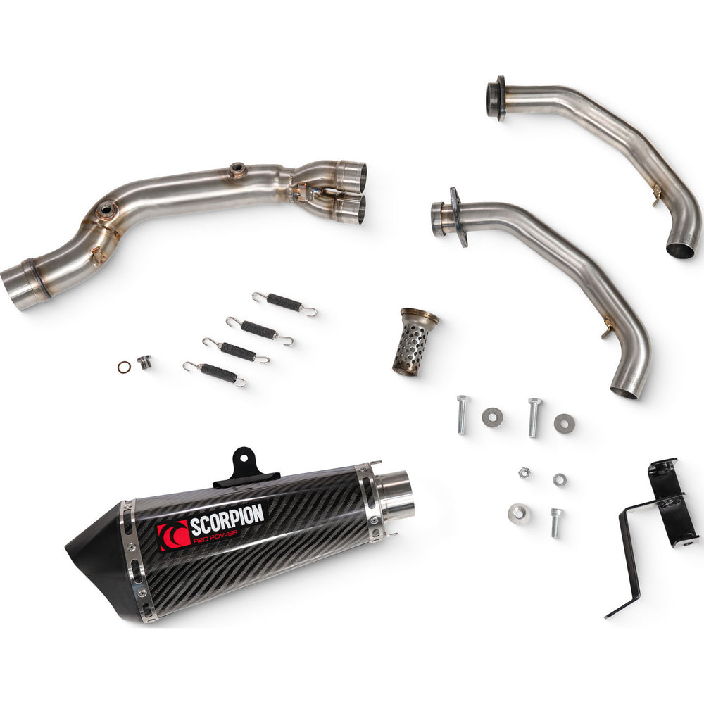 Scorpion Serket Taper Full System Carbon Fibre Exhaust for Kawasaki Ninja 650 2023