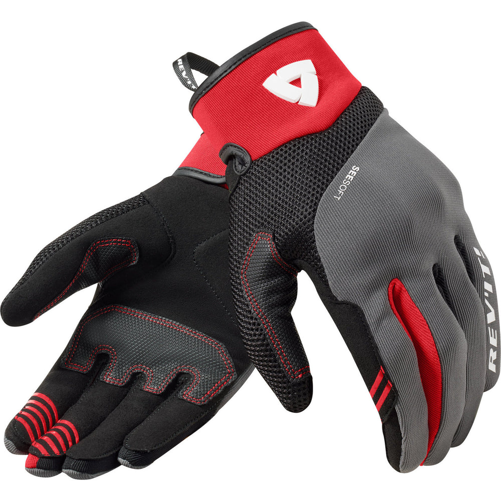 Rev It Endo Ladies Motorcycle Gloves L Grey Red