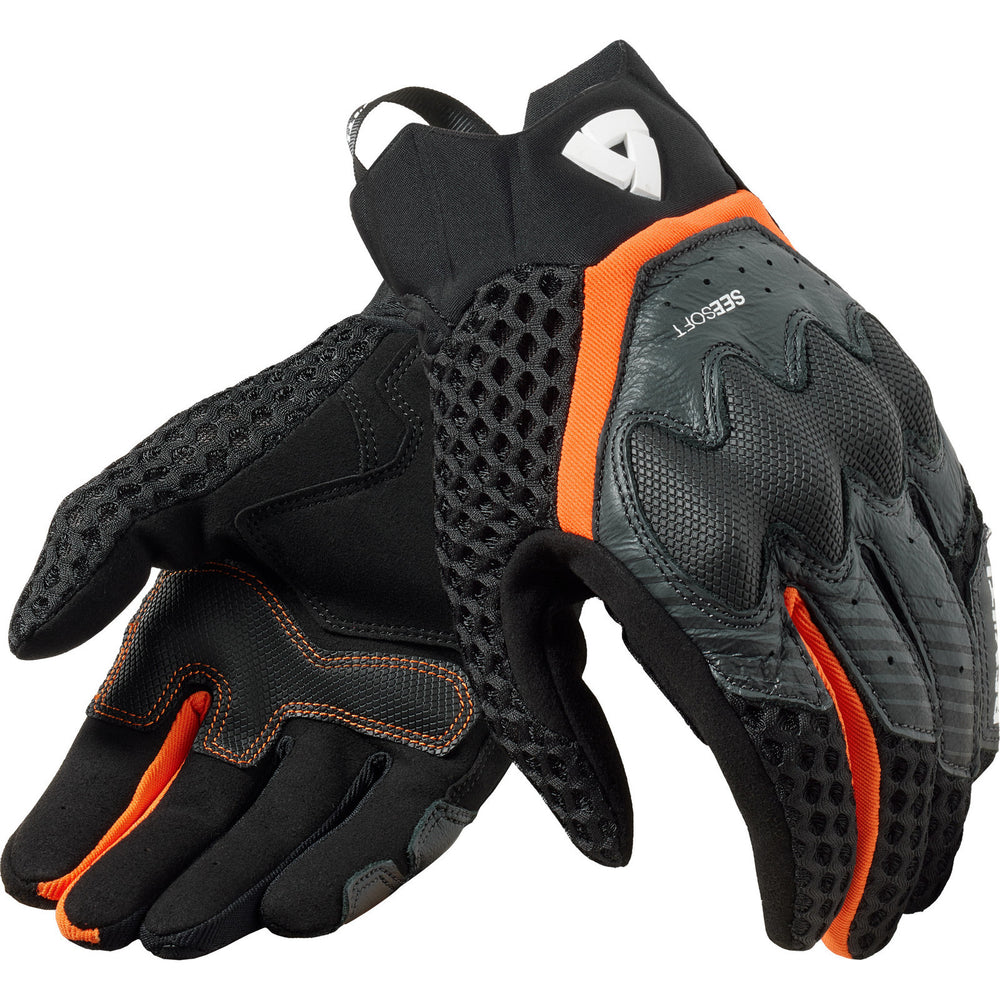 Rev It Veloz Motorcycle Gloves XXL Black Orange