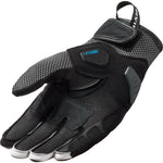 Rev It Ritmo Leather Motorcycle Gloves S Black Grey