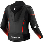 Rev It Xena 4 Pro Ladies Leather Motorcycle Jacket 38 Black Neon Red (UK 10)