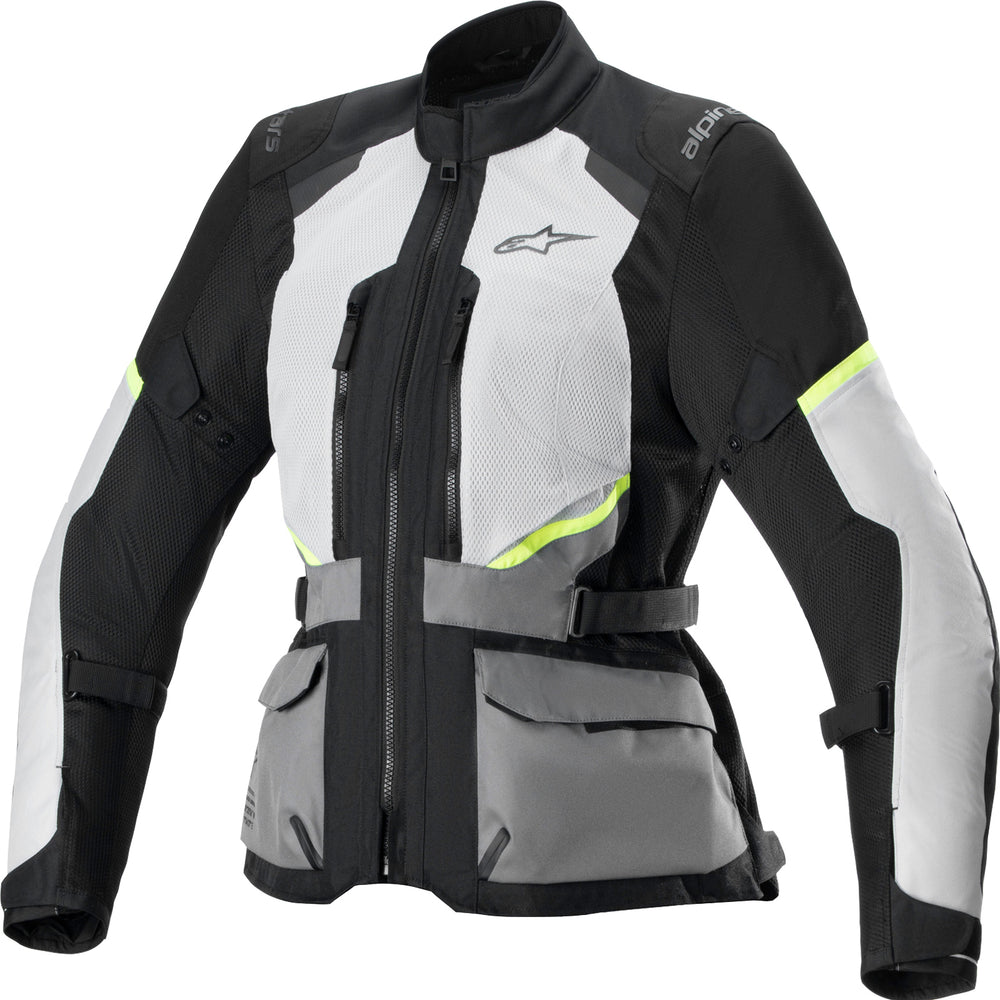 Alpinestars Stella Andes Air DryStar Ladies Motorcycle Jacket & Trousers Ice Grey Dark Grey Black Kit