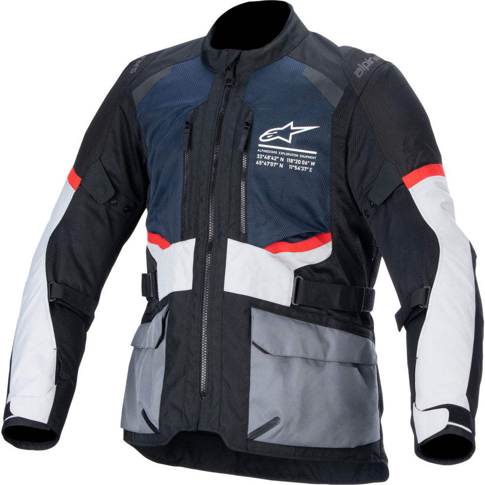 Alpinestars Andes Air DryStar Motorcycle Jacket & Trousers Blue Grey Black Kit