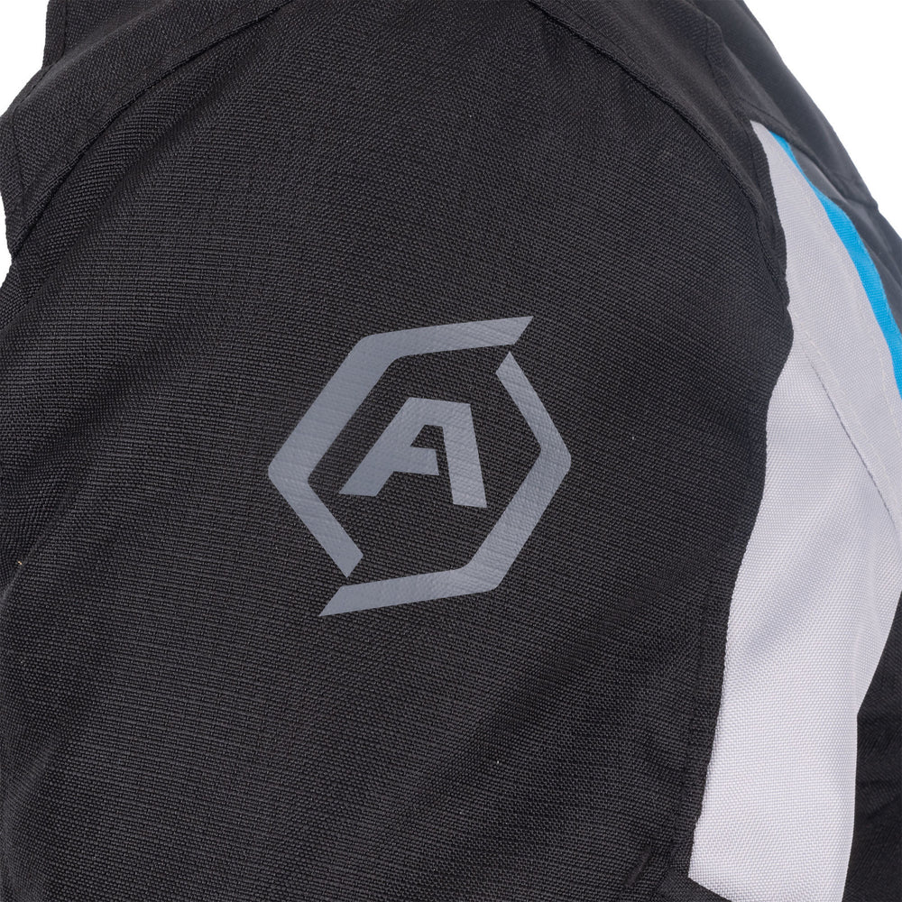 ARMR Kiso 4.0 WP Motorcycle Jacket - Black Light Grey Blue