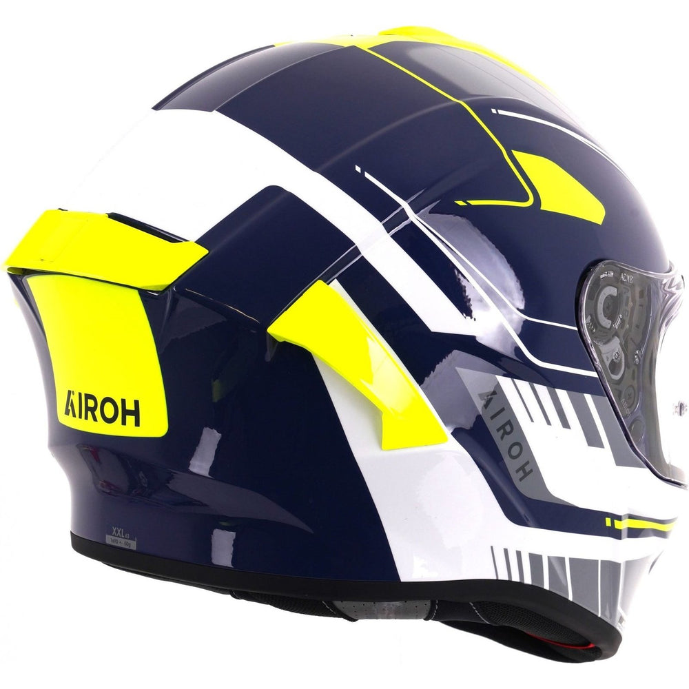 Airoh Spark 2 Chrono Motorcycle Helmet - Blue Yellow