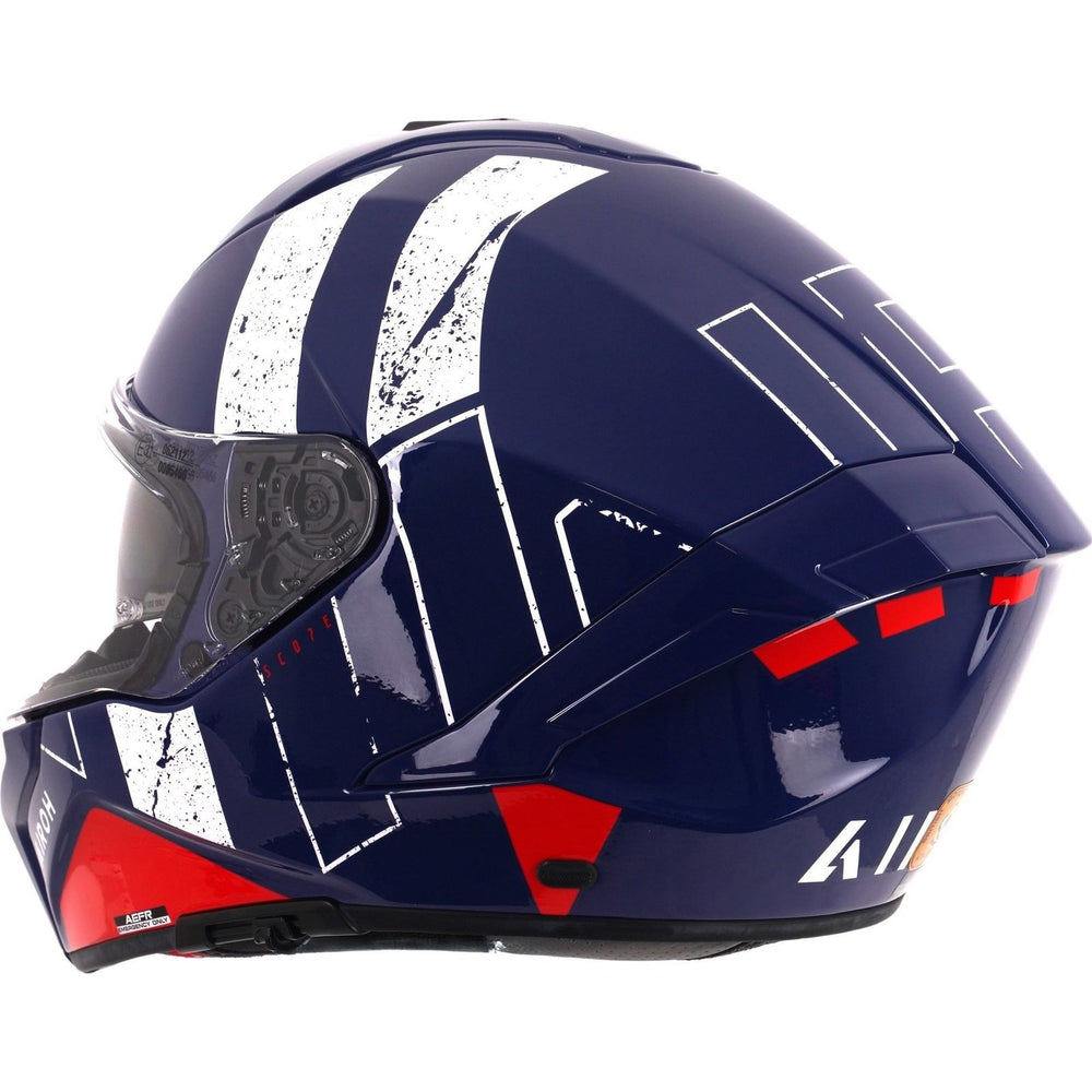 Airoh Matryx Scope Motorcycle Helmet - Blue Red